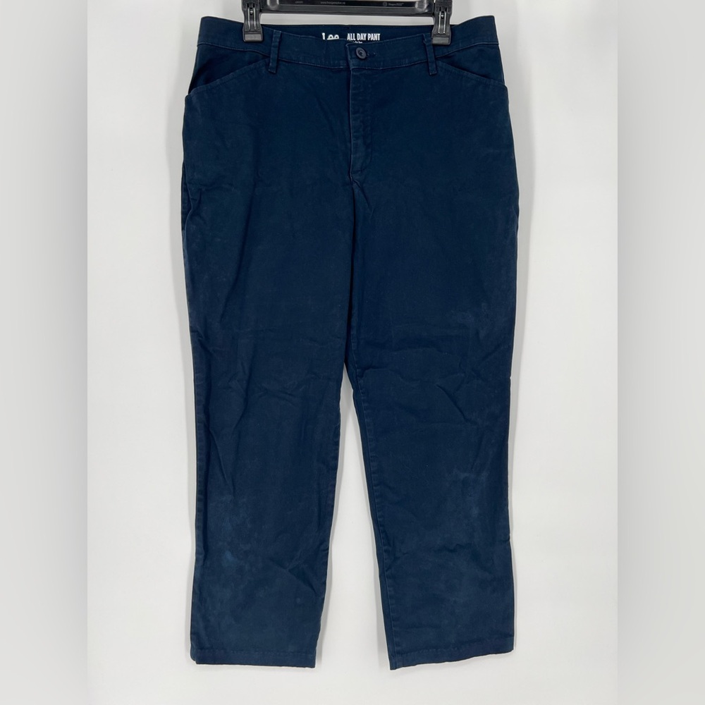 LEE ALL DAY PANT STRAIGHT LEG‎ NAVY COTTON SPANDEX FOR FABULOUS COMFY STRETCH